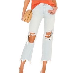 Free People Mid Rise Maggie Jeans, Size 27, Paradise Blue